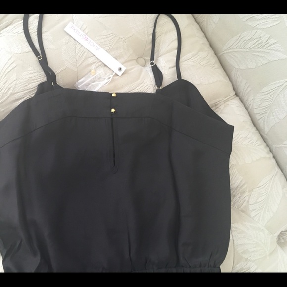 Alice & Trixie Sleeveless Silk Short Jumpsuit, Blk - Picture 8 of 8